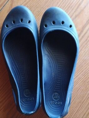 CROCS Women's Navy Ballet Flats Slip-On Sz 11W